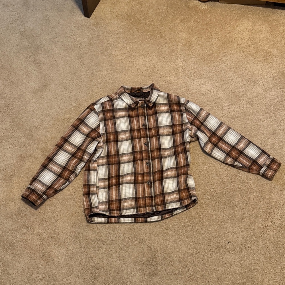 Abercrombie & Fitch Brown Plaid Shirt Jacket